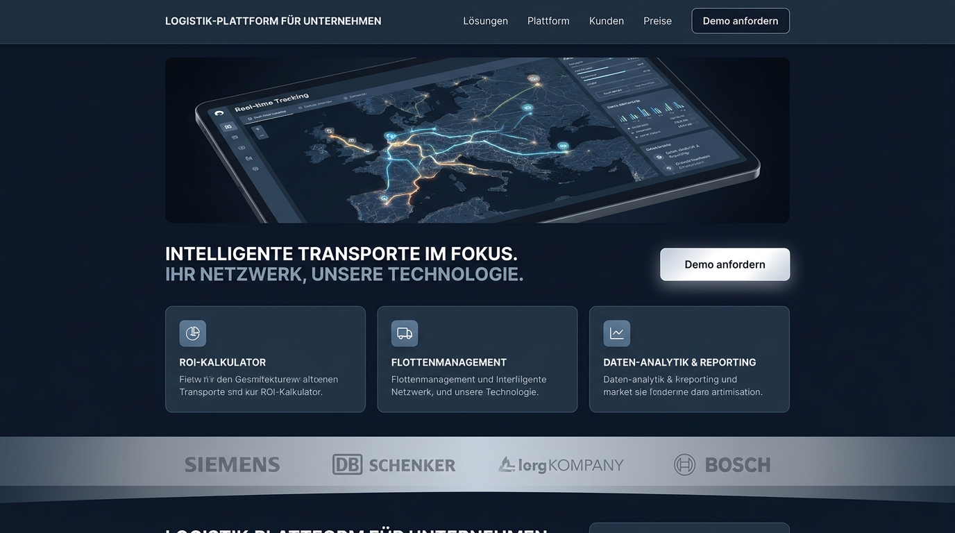 TrackFlow Logistik Mockup-Vorschau