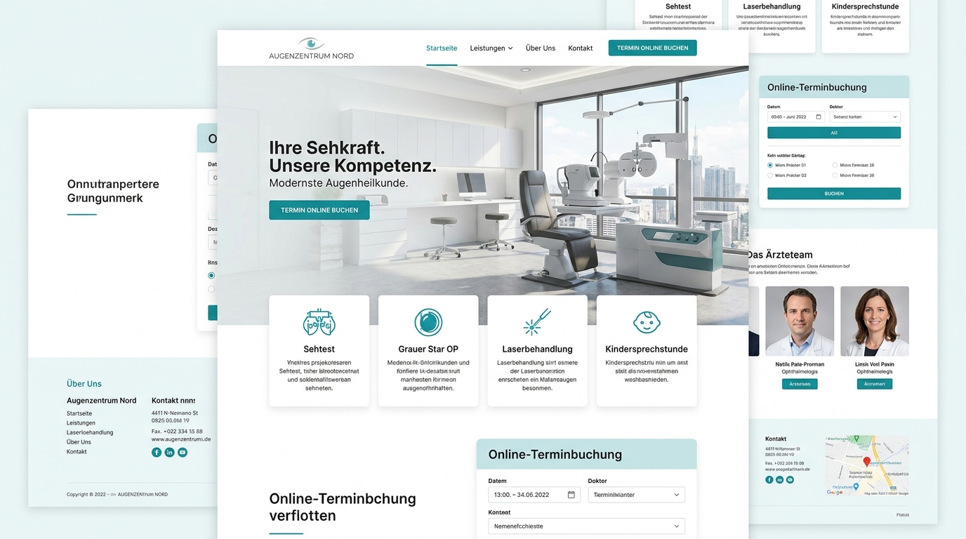Augencentrum Mitte Mockup-Vorschau