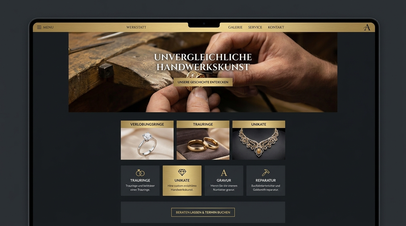 Goldschmiede Glanz Mockup-Vorschau