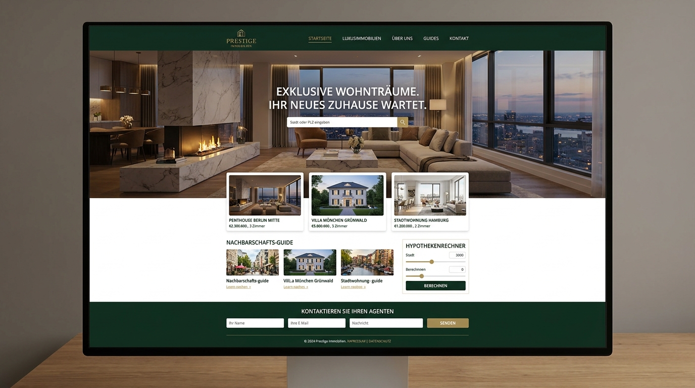 Wohnraum Makler Mockup-Vorschau