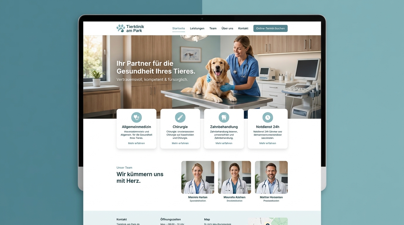 Tierklinik am See Mockup-Vorschau